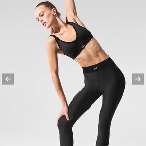 Alo Black Sports Bra and Leggings Set